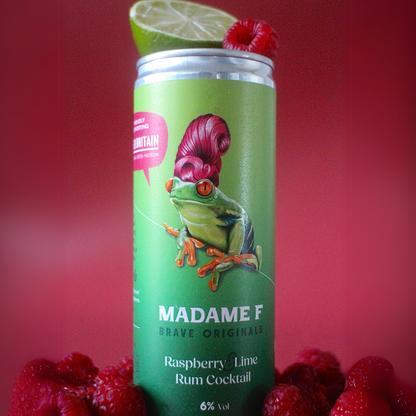 Raspberry & Lime Rum Cocktail