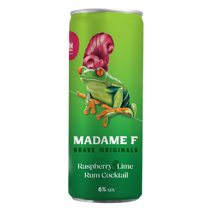Raspberry & Lime Rum Cocktail