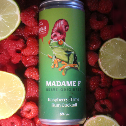 Raspberry & Lime Rum Cocktail